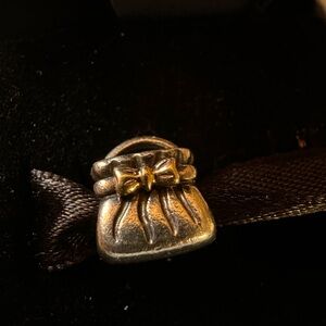 PANDORA AUTHENTIC BOW PURSE two tone